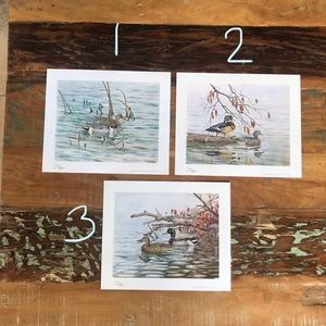 THREE Gary E. Neel Duck Prints